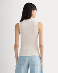 The Luxe Rib Funnel-Neck Tank | Heathered Oat
