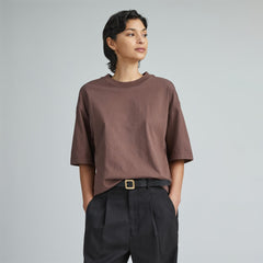 The Premium Weight Relaxed Tee | Chocolate Brown