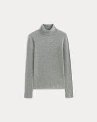 The Luxe Rib Turtleneck | Washed Heathered Grey