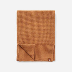 The Felted Merino Waffle-Knit Scarf | Deep Camel