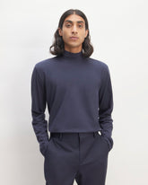 The Organic Cotton Long-Sleeve Turtleneck | Deep Navy