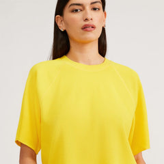 The Organic Cotton Waffle Raglan Tee | High Visibility Yellow