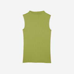 The Pima Micro-Rib Funnel-Neck Tank | Pepper