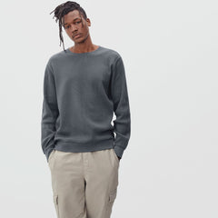 The Waffle Long-Sleeve Crew Tee | Slate