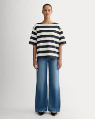 The Mariner Oversized Tee | Navy / Bone