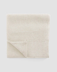 The Felted Merino Waffle-Knit Scarf | Heathered Oat