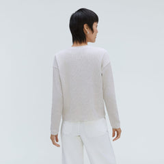 The Organic Cotton Waffle Henley | Heathered Tan