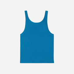 The Pima Micro-Rib Short Tank | Horizon Blue