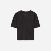 The Organic Cotton Slouchy V-Neck | Black