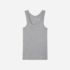 The Pima Micro-Rib U-neck Tank | Heathered Grey
