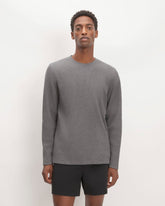 The Waffle Long-Sleeve Crew | Heathered Charcoal