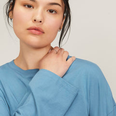 The Organic Cotton Relaxed Long Sleeve Tee | Heritage Blue