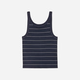 The Pima Micro-Rib Short Tank | Navy / White