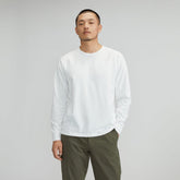 The Premium-Weight Long-Sleeve Crew | Uniform | White