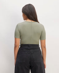The Luxe Rib Crew | Sage Green