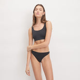 The Cotton Thong | Black