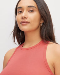 The Luxe Rib Racerback Tank | Coral