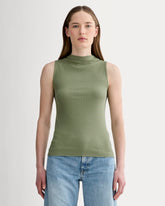 The Luxe Rib Funnel-Neck Tank | Sagebrush