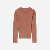 The Organic Cotton Long-Sleeve Crew | Heathered Brown