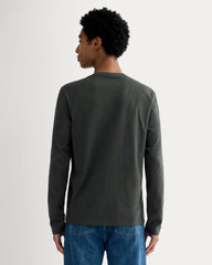 The Essential Organic Long-Sleeve Tee | Washed Black