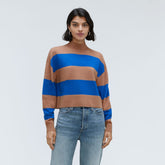 The Luxe Merino Turtleneck | Sahara / Lapis Blue