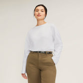 The Organic Cotton Relaxed Long Sleeve Tee | White