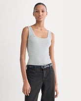 The Luxe Rib Square-Neck Tank | Classic Heather Grey