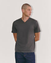 The Essential Organic V-Neck Tee | Graphite