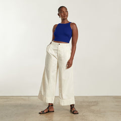 The Pima Micro-Rib Short Tank | Cobalt