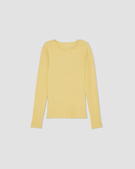 The Luxe Rib Long-Sleeve Crew | Raffia