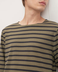 The Premium-Weight Long-Sleeve Mariner Tee | Kalamata / Black