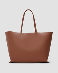 The Luxe Italian Leather Tote | Cognac