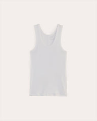 The Luxe Rib Tank | White