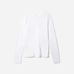 The Organic Cotton Long-Sleeve Crew | White