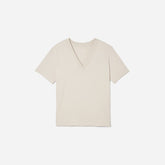 The Vintage V-Neck Hemp Tee | Moonlit Cloud