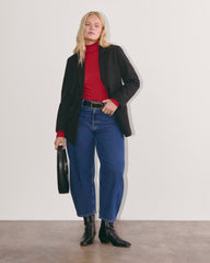 The Luxe Rib Turtleneck | Berry Red