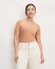 The Luxe Rib Crew | Blush Pink