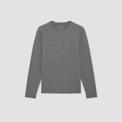 The Essential Organic Long-Sleeve Tee | Heathered Charcoal