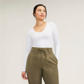 The Supima® Form Ballet Neck Tee | White