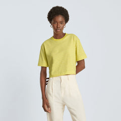 The Organic Cotton Cropped Tee | Acacia / Tan