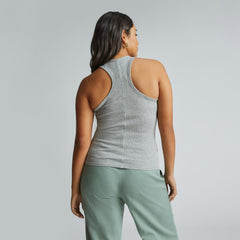 The Luxe Rib Racerback Tank | Heathered Grey