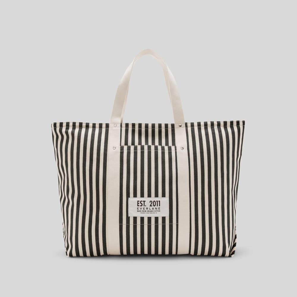 The Organic Canvas Weekender | Black / Bone
