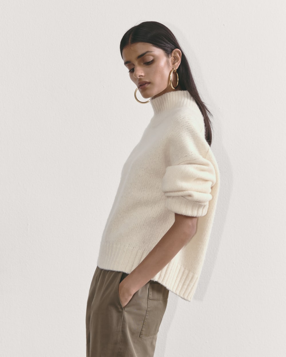 The Cloud Oversized Turtleneck | Bone