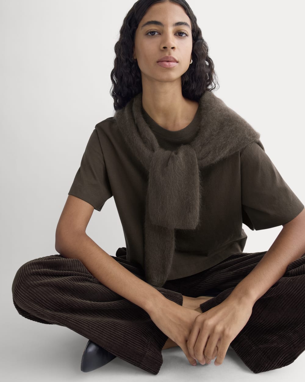 The Premium Weight Cropped Tee | Coffee Bean