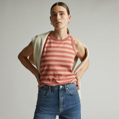 The Tank in Essential Cotton | Redwood Stripe