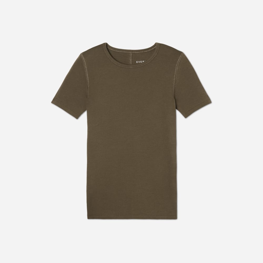 The Pima Micro-Rib Crew Tee | Beech