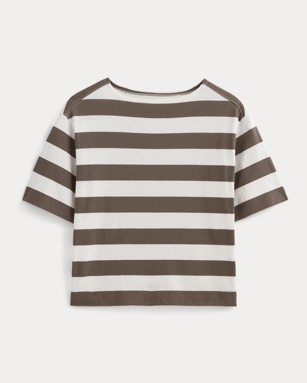 The Mariner Oversized Tee | Deep Taupe / Bone