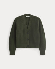 The Boxy Cardigan in Everyday Cotton | Dark Green