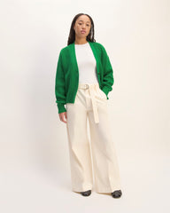 The Boxy Cardigan in Everyday Cotton | Grass Green