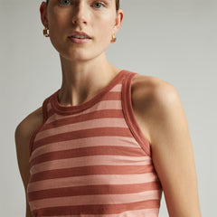 The Tank in Essential Cotton | Redwood Stripe